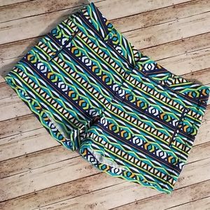 Multicolor Patterned Shorts